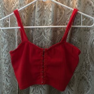 Red crop top